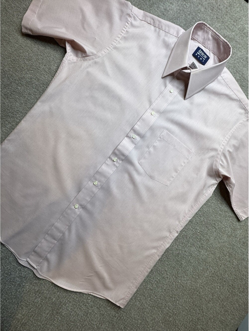 VTG Men's Arrow Kent 16 SS Dress Shirt Pink (1065)